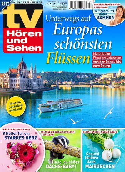 Titelbild der Ausgabe 20/2026 von TV Hören und Sehen. Diese Zeitschrift und viele weitere Programmzeitschriften als Abo oder epaper bei United Kiosk online kaufen.