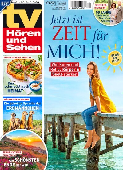 Titelbild der Ausgabe 21/2026 von TV Hören und Sehen. Diese Zeitschrift und viele weitere Programmzeitschriften als Abo oder epaper bei United Kiosk online kaufen.