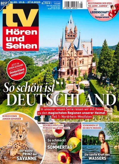 Titelbild der Ausgabe 25/2025 von TV Hören und Sehen. Diese Zeitschrift und viele weitere Programmzeitschriften als Abo oder epaper bei United Kiosk online kaufen.