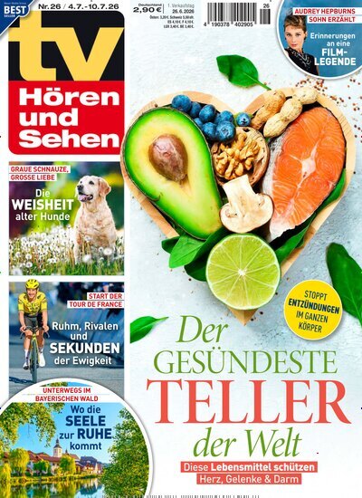 Titelbild der Ausgabe 26/2026 von TV Hören und Sehen. Diese Zeitschrift und viele weitere Programmzeitschriften als Abo oder epaper bei United Kiosk online kaufen.
