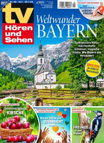 Titelbild der Ausgabe 29/2025 von TV Hören und Sehen. Diese Zeitschrift und viele weitere Programmzeitschriften als Abo oder epaper bei United Kiosk online kaufen.