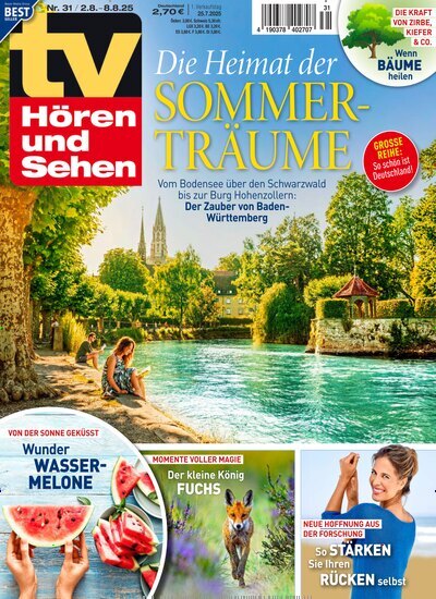 Titelbild der Ausgabe 31/2025 von TV Hören und Sehen. Diese Zeitschrift und viele weitere Programmzeitschriften als Abo oder epaper bei United Kiosk online kaufen.