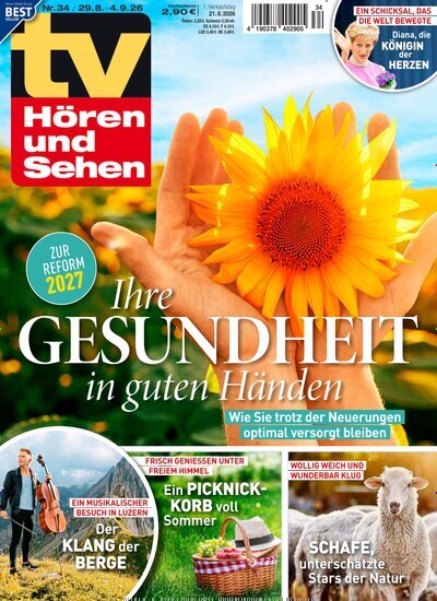 Titelbild der Ausgabe 34/2026 von TV Hören und Sehen. Diese Zeitschrift und viele weitere Programmzeitschriften als Abo oder epaper bei United Kiosk online kaufen.
