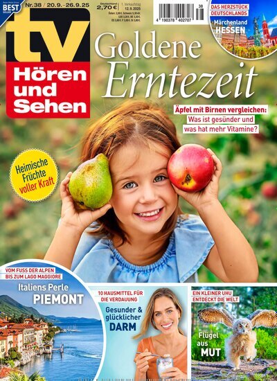 Titelbild der Ausgabe 38/2025 von TV Hören und Sehen. Diese Zeitschrift und viele weitere Programmzeitschriften als Abo oder epaper bei United Kiosk online kaufen.
