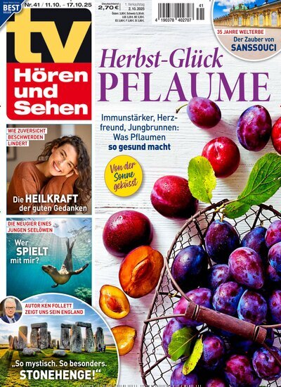 Titelbild der Ausgabe 41/2025 von TV Hören und Sehen. Diese Zeitschrift und viele weitere Programmzeitschriften als Abo oder epaper bei United Kiosk online kaufen.