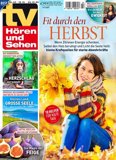 Titelbild der Ausgabe 42/2025 von TV Hören und Sehen. Diese Zeitschrift und viele weitere Programmzeitschriften als Abo oder epaper bei United Kiosk online kaufen.