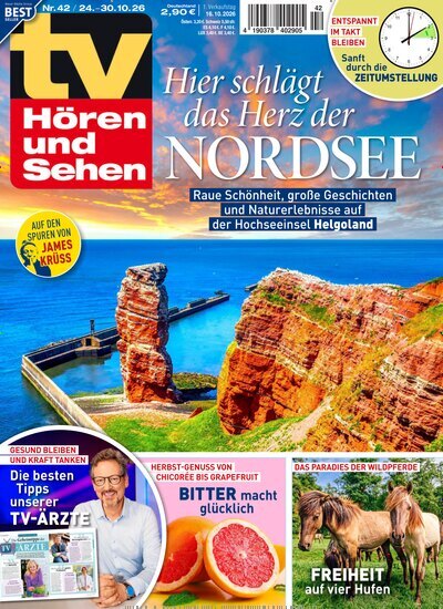 Titelbild der Ausgabe 42/2026 von TV Hören und Sehen. Diese Zeitschrift und viele weitere Programmzeitschriften als Abo oder epaper bei United Kiosk online kaufen.