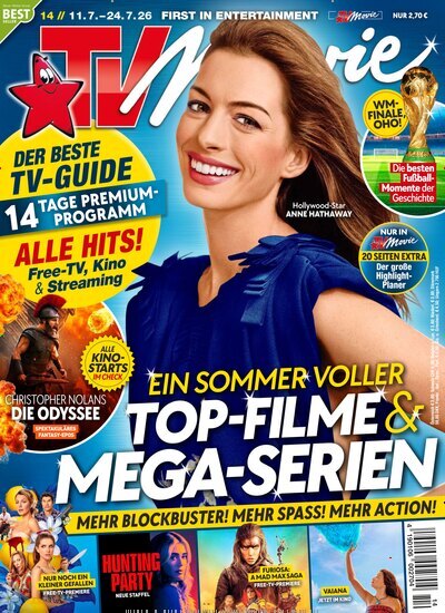 Titelbild der Ausgabe 14/2026 von TV Movie. Diese Zeitschrift und viele weitere Programmzeitschriften als Abo oder epaper bei United Kiosk online kaufen.