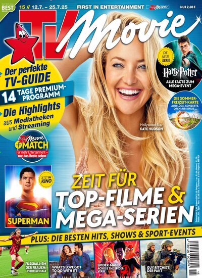 Titelbild der Ausgabe 15/2025 von TV Movie. Diese Zeitschrift und viele weitere Programmzeitschriften als Abo oder epaper bei United Kiosk online kaufen.