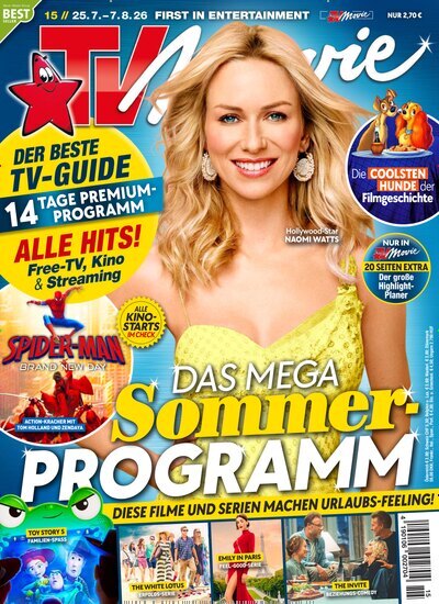 Titelbild der Ausgabe 15/2026 von TV Movie. Diese Zeitschrift und viele weitere Programmzeitschriften als Abo oder epaper bei United Kiosk online kaufen.