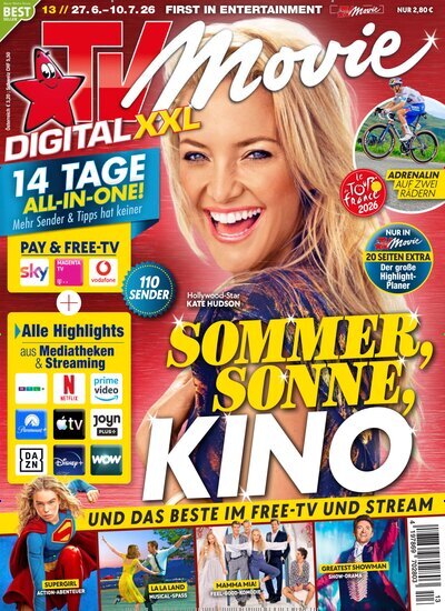 Titelbild der Ausgabe 13/2026 von TV Movie Digital XXL. Diese Zeitschrift und viele weitere Programmzeitschriften als Abo oder epaper bei United Kiosk online kaufen.