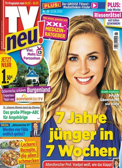 Titelbild der Ausgabe 26/2026 von TV neu. Diese Zeitschrift und viele weitere Programmzeitschriften als Abo oder epaper bei United Kiosk online kaufen.