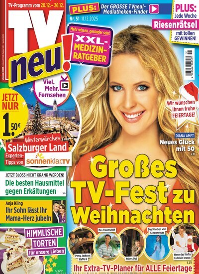 Titelbild der Ausgabe 51/2025 von TV Neu. Diese Zeitschrift und viele weitere Programmzeitschriften als Abo oder epaper bei United Kiosk online kaufen.