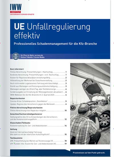 Titelbild der Ausgabe 4/2021 von UE Unfallregulierung effektiv. Diese Zeitschrift und viele weitere Businessmagazine als Abo oder epaper bei United Kiosk online kaufen.
