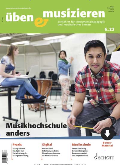 Titelbild der Ausgabe 6/2023 von üben & musizieren. Diese Zeitschrift und viele weitere Kunstmagazine und Kulturmagazine als Abo oder epaper bei United Kiosk online kaufen.