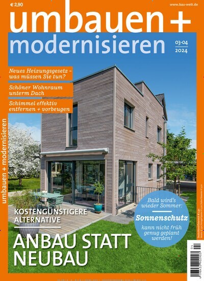 Titelbild der Ausgabe 4/2024 von Umbauen + Modernisieren. Diese Zeitschrift und viele weitere Gartenzeitschriften und Wohnzeitschriften als Abo oder epaper bei United Kiosk online kaufen.