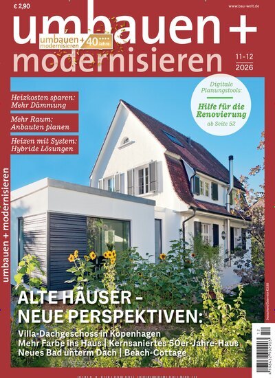 Titelbild der Ausgabe 12/2026 von Umbauen + Modernisieren. Diese Zeitschrift und viele weitere Gartenzeitschriften und Wohnzeitschriften als Abo oder epaper bei United Kiosk online kaufen.