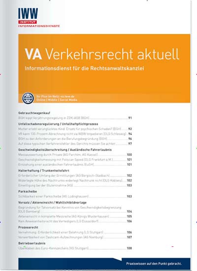 Titelbild der Ausgabe 4/2021 von VA Verkehrsrecht aktuell. Diese Zeitschrift und viele weitere Jurazeitschriften und Zeitschriften für Verwaltung als Abo oder epaper bei United Kiosk online kaufen.