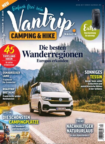 Titelbild der Ausgabe 4/2025 von Vantrip. Diese Zeitschrift und viele weitere Automagazine und Motorradzeitschriften als Abo oder epaper bei United Kiosk online kaufen.