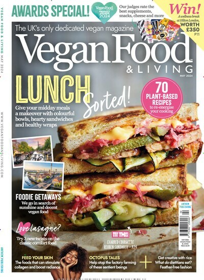 Titelbild der Ausgabe 5/2024 von Vegan Food & Living. Diese Zeitschrift und viele weitere Kochzeitschriften und Backzeitschriften als Abo oder epaper bei United Kiosk online kaufen.