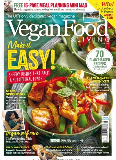 Titelbild der Ausgabe 6/2024 von Vegan Food & Living. Diese Zeitschrift und viele weitere Kochzeitschriften und Backzeitschriften als Abo oder epaper bei United Kiosk online kaufen.