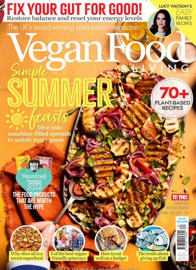 Titelbild der Ausgabe 7/2026 von Vegan Food & Living. Diese Zeitschrift und viele weitere Kochzeitschriften und Backzeitschriften als Abo oder epaper bei United Kiosk online kaufen.