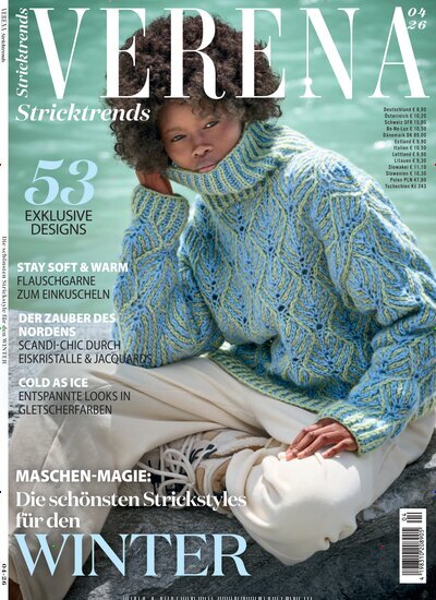 Titelbild der Ausgabe 4/2026 von Verena Stricktrends. Diese Zeitschrift und viele weitere Modemagazine und DIY-Magazine als Abo oder epaper bei United Kiosk online kaufen.