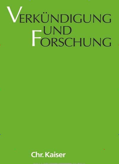 Titelbild der Ausgabe 2/2024 von Verkündigung und Forschung. Diese Zeitschrift und viele weitere Kunstmagazine und Kulturmagazine als Abo oder epaper bei United Kiosk online kaufen.