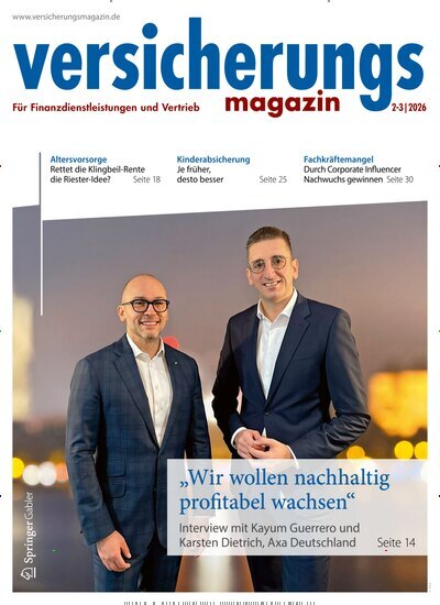Titelbild der Ausgabe 2/2026 von Versicherungsmagazin. Diese Zeitschrift und viele weitere Businessmagazine als Abo oder epaper bei United Kiosk online kaufen.