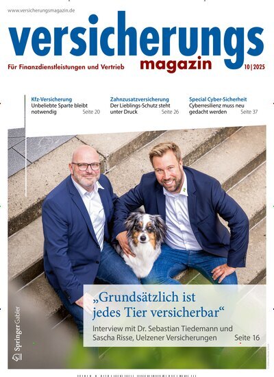 Titelbild der Ausgabe 10/2025 von Versicherungsmagazin. Diese Zeitschrift und viele weitere Businessmagazine als Abo oder epaper bei United Kiosk online kaufen.