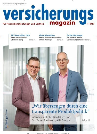 Titelbild der Ausgabe 11/2025 von Versicherungsmagazin. Diese Zeitschrift und viele weitere Businessmagazine als Abo oder epaper bei United Kiosk online kaufen.