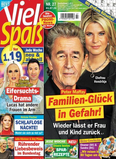Titelbild der Ausgabe 27/2026 von Viel Spaß. Diese Zeitschrift und viele weitere Frauenzeitschriften als Abo oder epaper bei United Kiosk online kaufen.