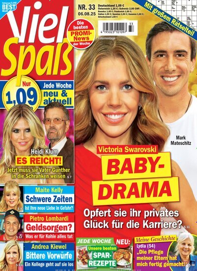 Titelbild der Ausgabe 33/2025 von Viel Spaß. Diese Zeitschrift und viele weitere Frauenzeitschriften als Abo oder epaper bei United Kiosk online kaufen.
