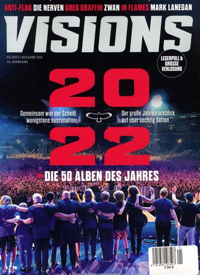 Titelbild der Ausgabe 1/2023 von Visions. Diese Zeitschrift und viele weitere Reisemagazine, Freizeitmagazine und Wissensmagazine als Abo oder epaper bei United Kiosk online kaufen.