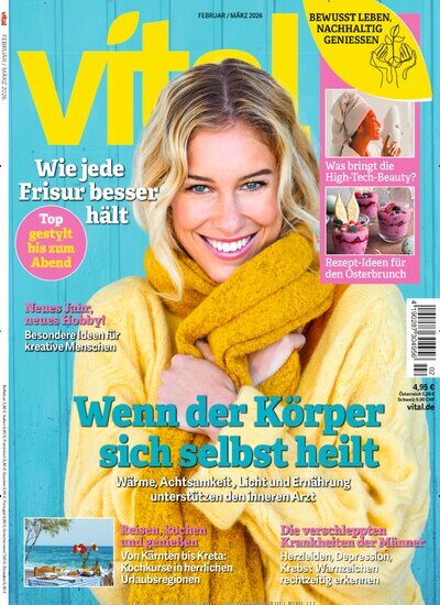 Titelbild der Ausgabe 2/2026 von Vital. Diese Zeitschrift und viele weitere Frauenzeitschriften als Abo oder epaper bei United Kiosk online kaufen.