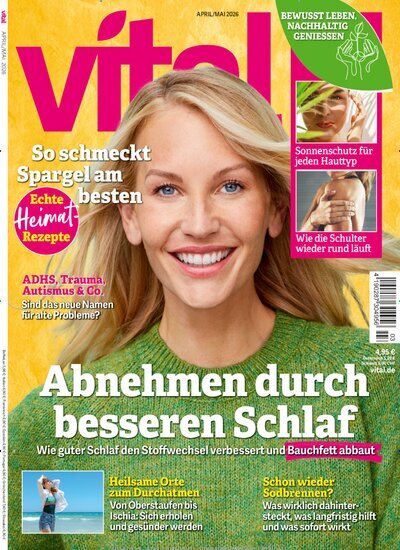 Titelbild der Ausgabe 3/2026 von Vital. Diese Zeitschrift und viele weitere Frauenzeitschriften als Abo oder epaper bei United Kiosk online kaufen.