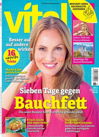 Titelbild der Ausgabe 6/2026 von Vital. Diese Zeitschrift und viele weitere Frauenzeitschriften als Abo oder epaper bei United Kiosk online kaufen.
