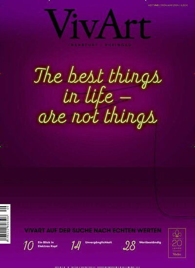 Titelbild der Ausgabe 49/2024 von VivArt Frankfurt. Diese Zeitschrift und viele weitere Reisemagazine, Freizeitmagazine und Wissensmagazine als Abo oder epaper bei United Kiosk online kaufen.