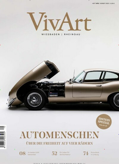 Titelbild der Ausgabe 75/2023 von VivArt Wiesbaden. Diese Zeitschrift und viele weitere Reisemagazine, Freizeitmagazine und Wissensmagazine als Abo oder epaper bei United Kiosk online kaufen.