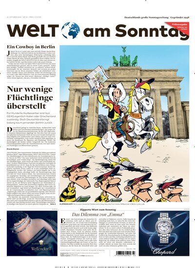 Titelbild der Ausgabe 43/2026 von WamS Welt am Sonntag Bayern Frühausgabe. Diese Zeitschrift und viele weitere Zeitungsabos als Abo oder epaper bei United Kiosk online kaufen.