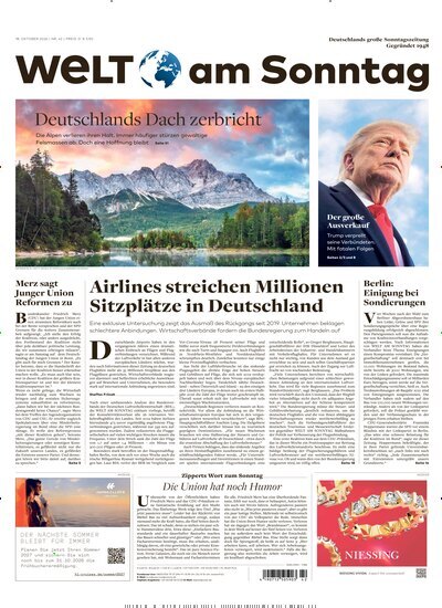 Titelbild der Ausgabe 42/2026 von WamS Welt am Sonntag Gesamtausgabe. Diese Zeitschrift und viele weitere Zeitungsabos als Abo oder epaper bei United Kiosk online kaufen.