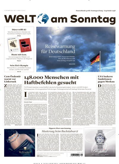 Titelbild der Ausgabe 41/2026 von WamS Welt am Sonntag Hamburg. Diese Zeitschrift und viele weitere Zeitungsabos als Abo oder epaper bei United Kiosk online kaufen.