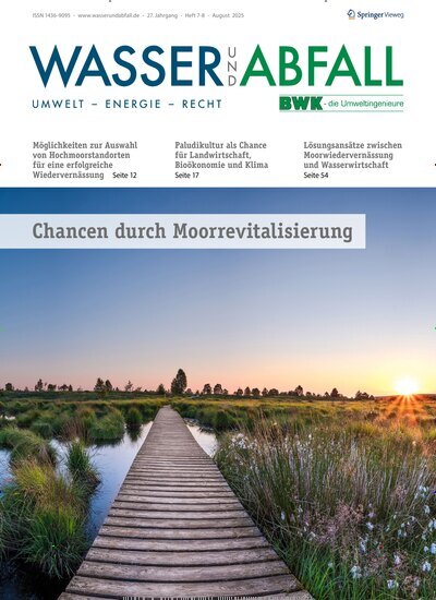 Titelbild der Ausgabe 7/2025 von Wasser und Abfall. Diese Zeitschrift und viele weitere Naturzeitschriften, Landwirtschaftszeitungen und Umweltmagazine als Abo oder epaper bei United Kiosk online kaufen.