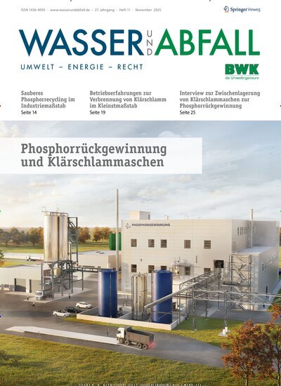 Titelbild der Ausgabe 11/2025 von Wasser und Abfall. Diese Zeitschrift und viele weitere Naturzeitschriften, Landwirtschaftszeitungen und Umweltmagazine als Abo oder epaper bei United Kiosk online kaufen.