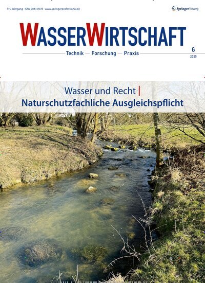 Titelbild der Ausgabe 6/2025 von WasserWirtschaft. Diese Zeitschrift und viele weitere Naturzeitschriften, Landwirtschaftszeitungen und Umweltmagazine als Abo oder epaper bei United Kiosk online kaufen.