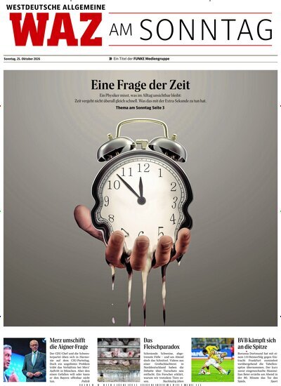 Titelbild der Ausgabe 43/2026 von WAZ Westdeutsche Allgemeine Zeitung am Sonntag. Diese Zeitschrift und viele weitere Zeitungsabos als Abo oder epaper bei United Kiosk online kaufen.