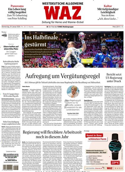 Titelbild der Ausgabe 24/2026 von WAZ Westdeutsche Allgemeine Zeitung für Herne. Diese Zeitschrift und viele weitere Zeitungsabos als Abo oder epaper bei United Kiosk online kaufen.