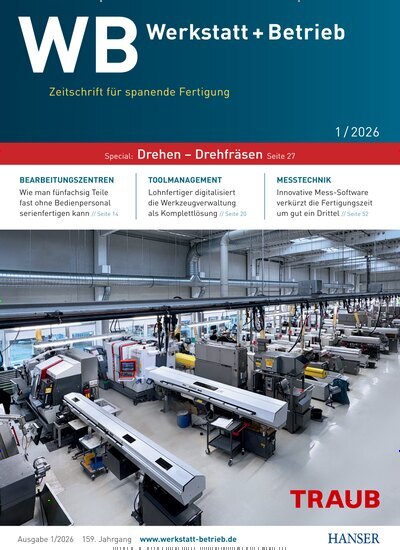 Titelbild der Ausgabe 1/2026 von WB Werkstatt + Betrieb. Diese Zeitschrift und viele weitere Industriemagazine und Handwerkmagazine als Abo oder epaper bei United Kiosk online kaufen.