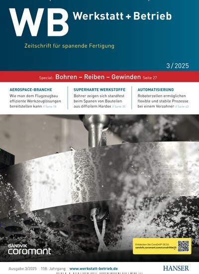Titelbild der Ausgabe 3/2025 von WB Werkstatt + Betrieb. Diese Zeitschrift und viele weitere Industriemagazine und Handwerkmagazine als Abo oder epaper bei United Kiosk online kaufen.