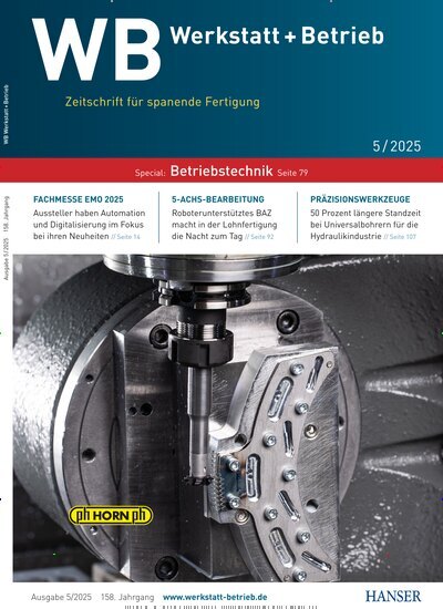 Titelbild der Ausgabe 5/2025 von WB Werkstatt + Betrieb. Diese Zeitschrift und viele weitere Industriemagazine und Handwerkmagazine als Abo oder epaper bei United Kiosk online kaufen.